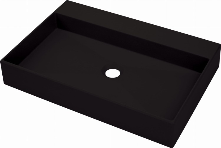 Umywalka stawiana na blacie czarna matowa Correo Deante