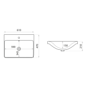 Umywalka meblowa Nevada 600 Lavita