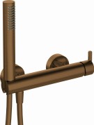 Bateria prysznicowa ścienna brąz szczotkowany Silia Deante