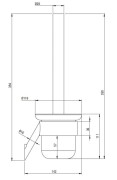 Szczotka WC wisząca titanium Silia Deante