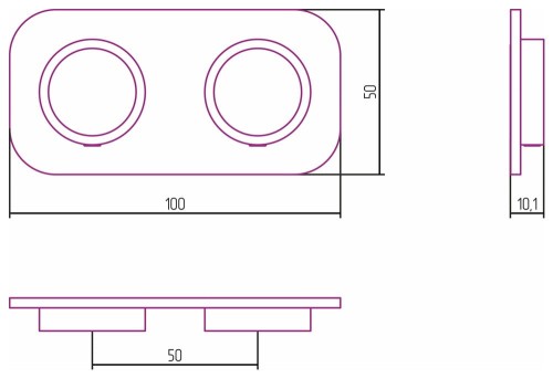 Złota rozeta maskująca 3/4 EU50 SUNERZHA