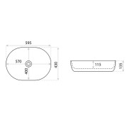 Umywalka nablatowa Blas Black Lavita