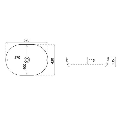 Umywalka nablatowa Blas Black Lavita