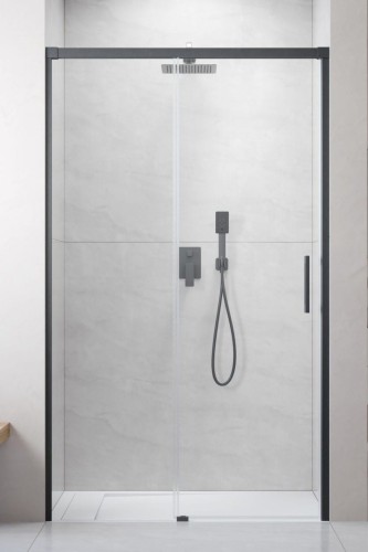 Drzwi prysznicowe Idea Brushed GunMetal DWJ Radaway lewe przejrzyste