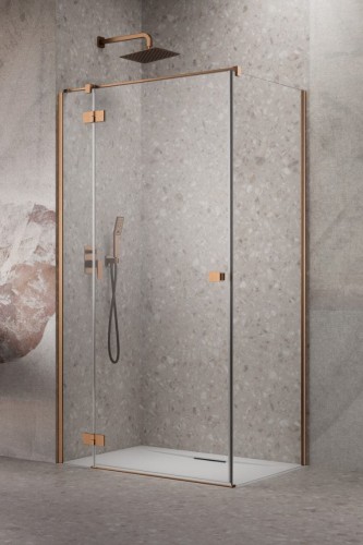 Kabina prysznicowa Radaway Essenza Brushed Copper KDJ lewa