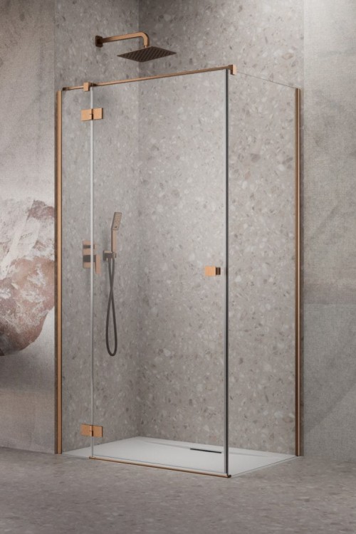 Kabina prysznicowa Radaway Essenza Brushed Copper KDJ lewa