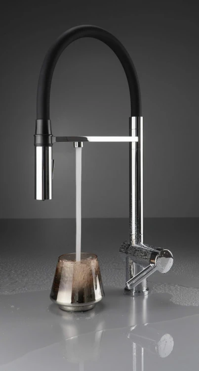 Bateria kuchenna z podłączeniem do filtra wody chrom Magnetic Deante