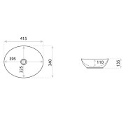 Umywalka nablatowa Fresa Gold Line Lavita