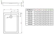 Brodzik prostokątny Radaway Doros F Compact 100x80