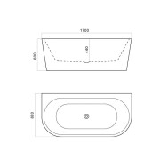 Wanna wolnostojąca przyścienna Caldera 2.0 1700 Lavita