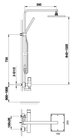 Bateria prysznicowa KOHLMAN Nexen QW276U