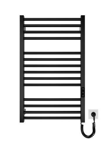 Grzejnik elektryczny suchy HF Derby 77x53 czarny mat Hygge Family