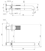 Bateria umywalkowa podtynkowa Silia Hexa Deante złoto szczotkowane