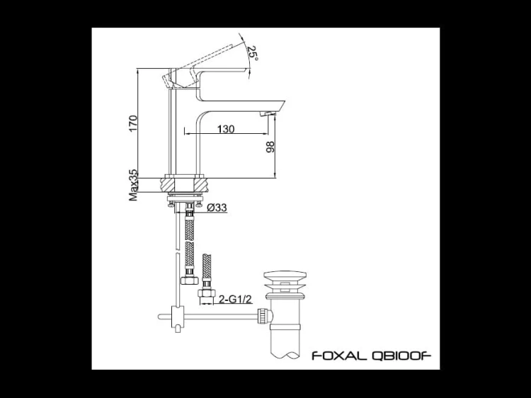 Bateria umywalkowa KOHLMAN Foxal QB100F