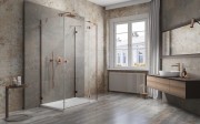 Kabina prysznicowa Essenza Pro Brushed Copper KDJ+S Radaway prawa miedź