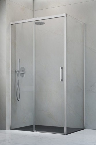 Kabina prysznicowa Idea Brushed Nickel KDJ Radaway lewa przejrzysta