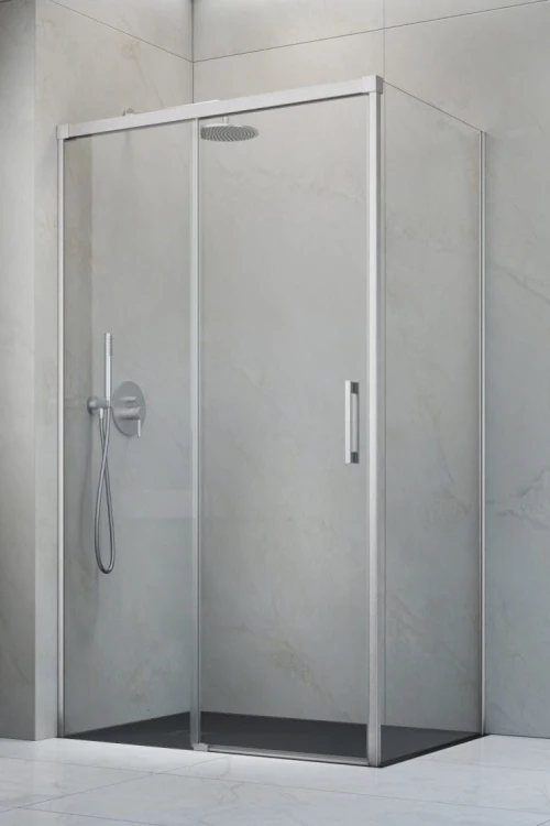 Kabina prysznicowa Idea Brushed Nickel KDJ Radaway lewa przejrzysta