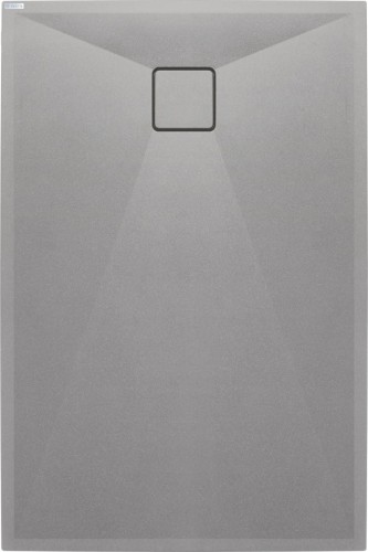 Brodzik granitowy prostokątny 100x70 szary metalik Correo Deante