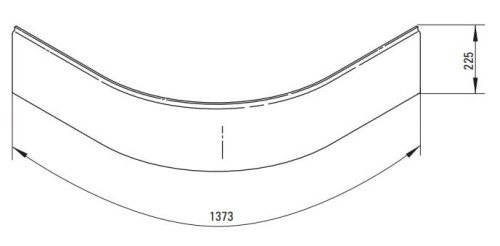 Osłona brodzika półokrągła biała 80 Plus II Deante