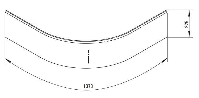 Osłona brodzika półokrągła biała 80 Plus II Deante