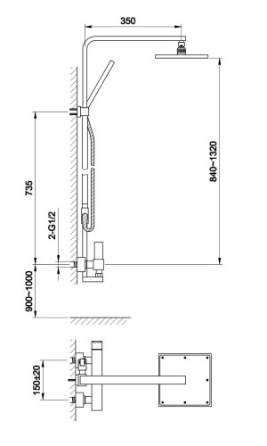 Zestaw prysznicowy KOHLMAN Excelent QW276H
