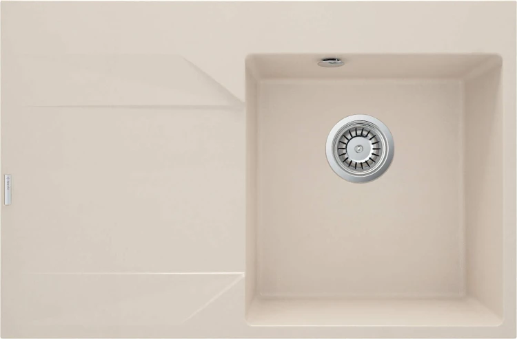 Zlewozmywak granitowy 1-komorowy lewy beżowy Evora Deante