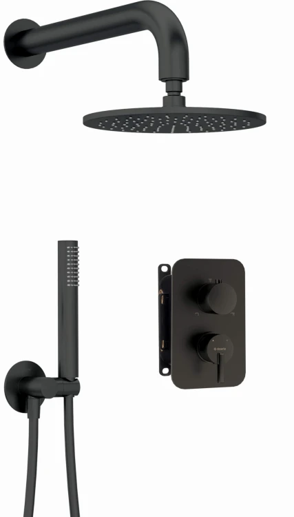 Zestaw prysznicowy podtynkowy z BOXem Silia Deante nero czarny