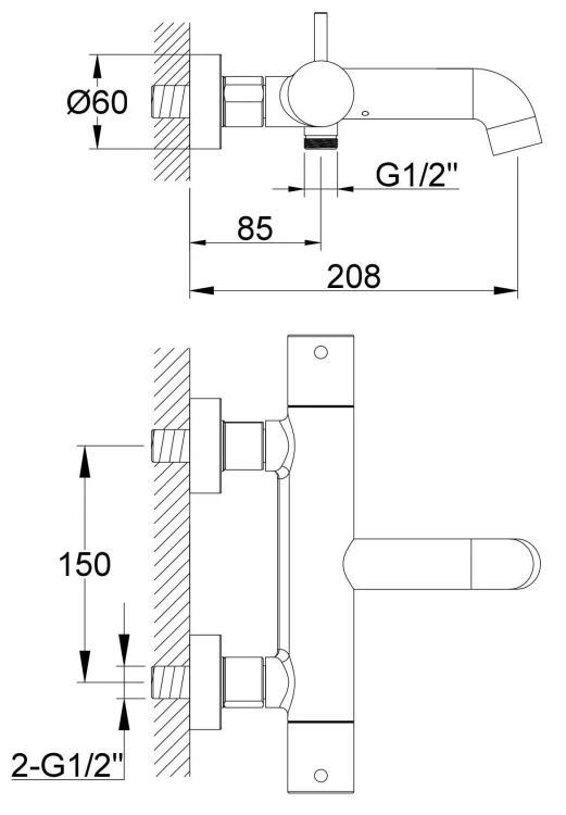 Bateria wannowa termostatyczna Axel KOHLMAN QW710A