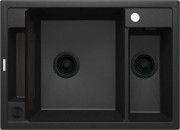 Zlewozmywak granitowy magnetyczny 1,5-komorowy grafit metalik Deante Magnetic