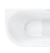 Wanna narożna intero v230spwh 140 cm montaż prawostronny przelew szczelinowy korek klik klak biały