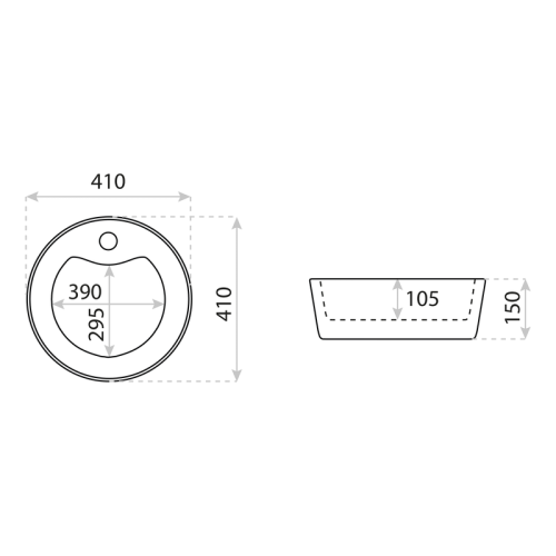 Umywalka nablatowa Teneryfa Lavita