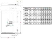 Brodzik prostokątny Radaway Argos D 140x90x5,5x2