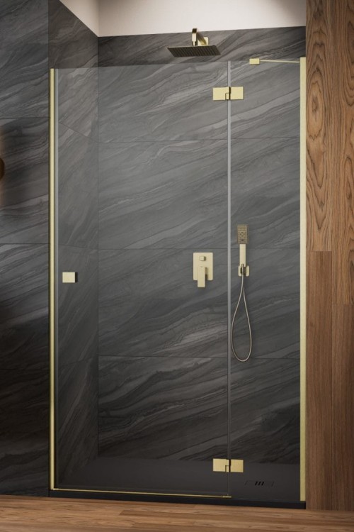 Drzwi prysznicowe Radaway Essenza Brushed Gold DWJ prawe