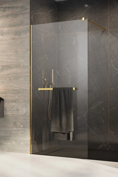 Kabina prysznicowa walk-in Radaway Modo New Gold II z wieszakiem