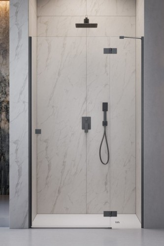 Drzwi prysznicowe Radaway Essenza 8 Brushed GunMetal DWJ prawe
