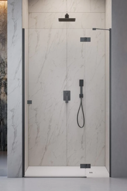 Drzwi prysznicowe Radaway Essenza 8 Brushed GunMetal DWJ prawe