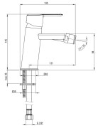 Bateria bidetowa stojąca czarna nero Arnika Deante