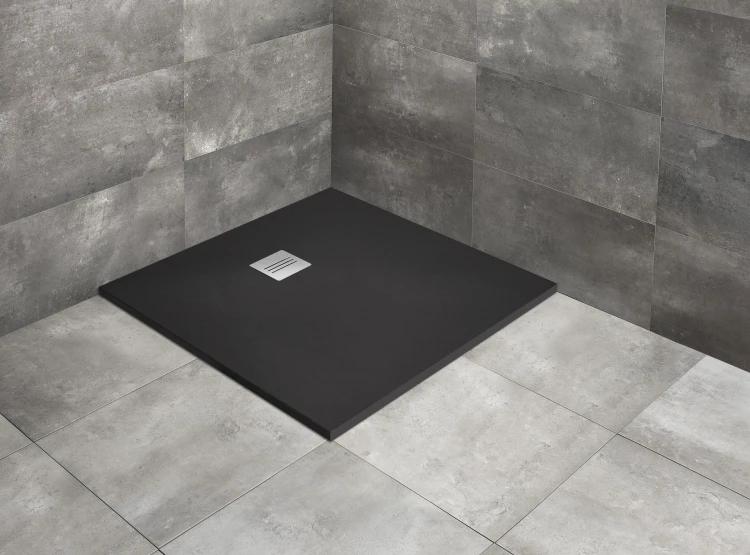 Brodzik czarny kwadratowy Kyntos C 90x90 Black Radaway