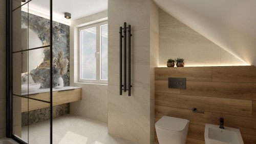 Grzejnik łazienkowy Calentador QR Black 1200 Lavita