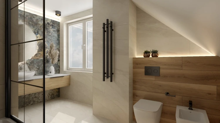 Grzejnik łazienkowy Calentador QR Black 1200 Lavita