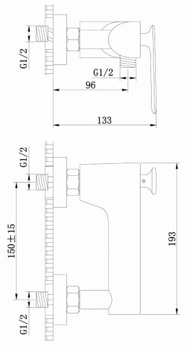 Bateria prysznicowa natynkowa Experience KOHLMAN QW120E