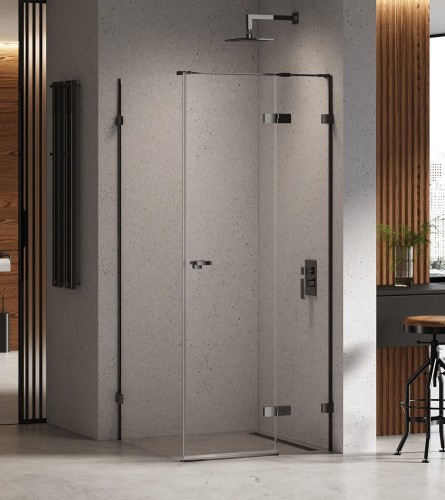 Kabina prysznicowa New Trendy Eventa Black Chrome prawa