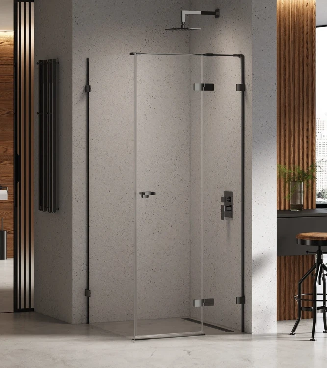 Kabina prysznicowa New Trendy Eventa Black Chrome prawa