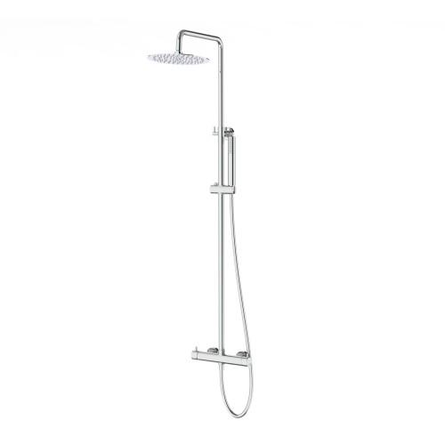 Natryskowa kolumna prysznicowa corsan lugo cmn01mch okrągła deszczownica z baterią mieszaczową