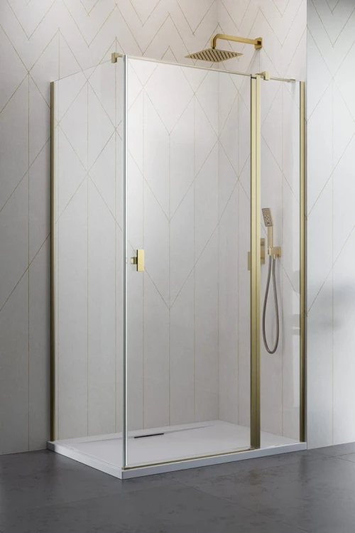 Kabina prysznicowa Radaway Nes Brushed Gold KDJ II prawa