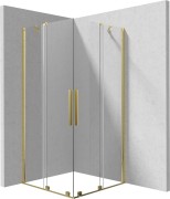 Kabina prysznicowa kwadratowa 90x90x195 złota Prizma Deante