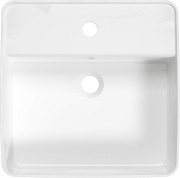 Umywalka ceramiczna nablatowa z wyspą na baterię Square Deante