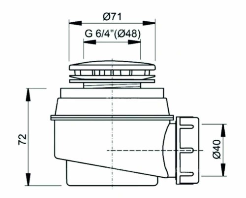 Syfon brodzikowy Schedpol 50mm SDB50A