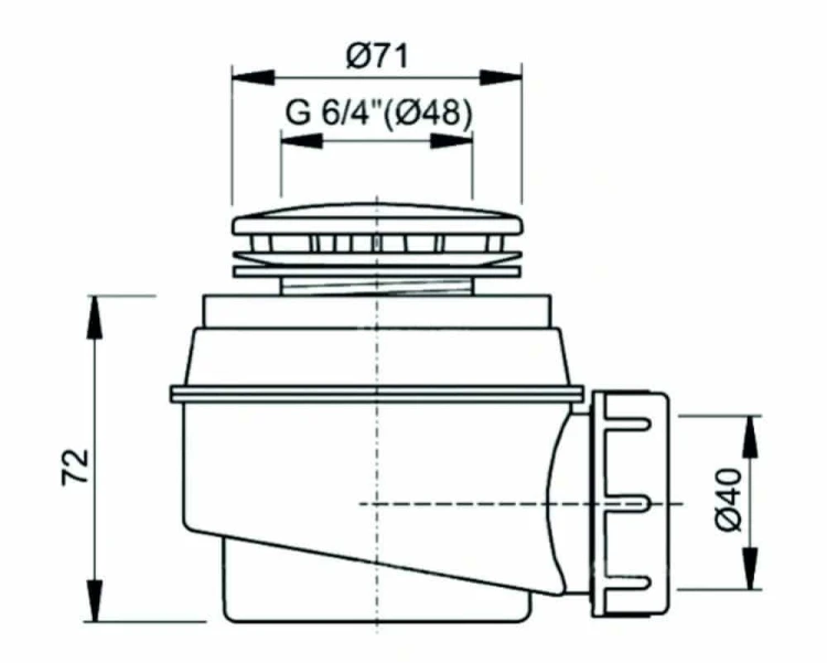 Syfon brodzikowy Schedpol 50mm SDB50A