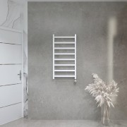 Grzejnik łazienkowy elektryczny Lungo White 960 z grzałką White Lavita